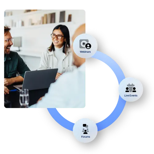 Webinars, live events and forums